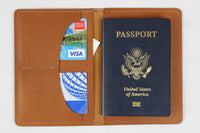 Leather Passport Wallet - Tan