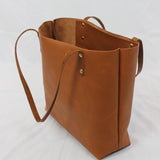 Leather Tote Bag - Tan