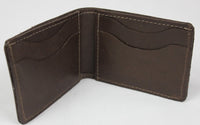 Leather BiFold Wallet - Brown