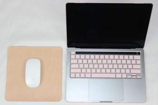 Leather Mouse Pad with MacBook