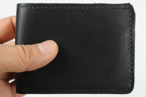Leather BiFold Wallet - Black