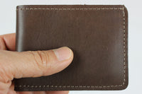 Leather BiFold Wallet - Brown