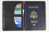 Leather Passport Wallet - Black