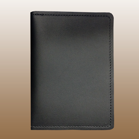 Leather Passport Wallet Black